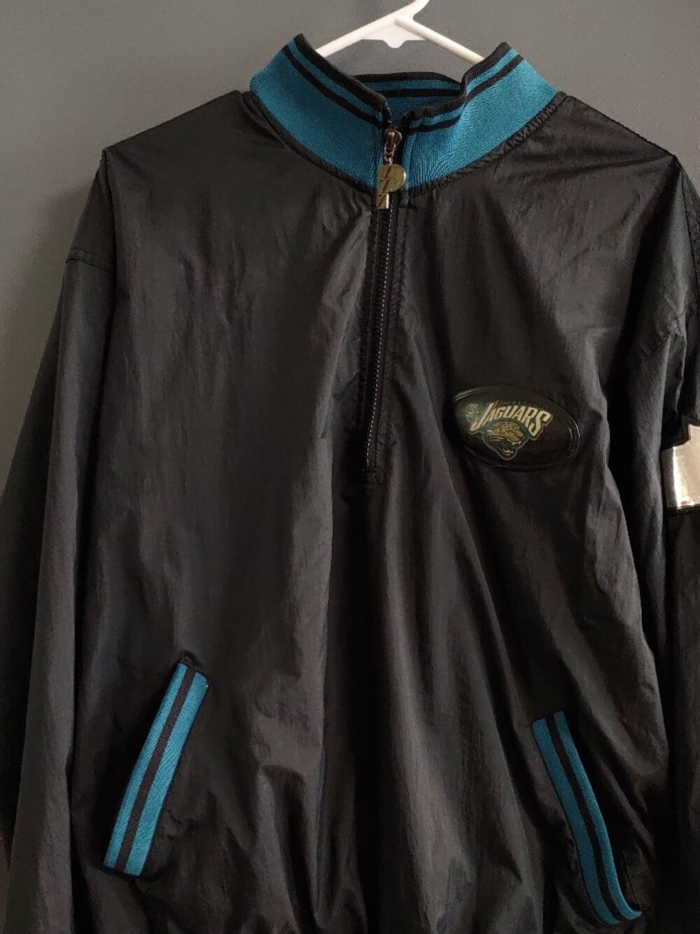 Vintage 90's Jacksonville Jaguars Prop Player Jacket 1/4 Zip Y2K Size Medium